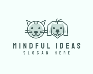 Cat Dog Pet Care logo design