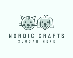 Cat Dog Pet Care logo design