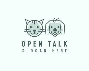 Cat Dog Pet Care logo design