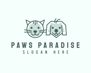 Cat Dog Pet Care logo design