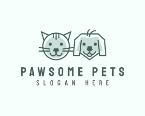 Pet - Cat Dog Pet Care logo design