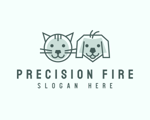 Cat Dog Pet Care logo design