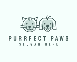 Cat - Cat Dog Pet Care logo design