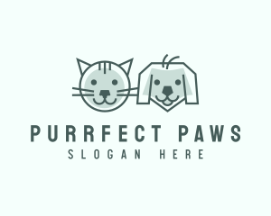 Cat Dog Pet Care logo design