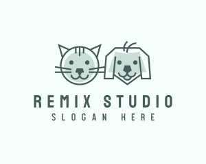 Cat Dog Pet Care logo design