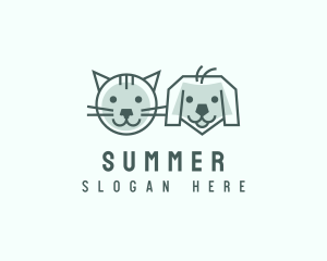 Cat Dog Pet Care logo design