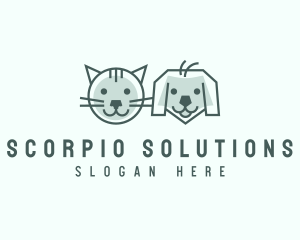 Cat Dog Pet Care logo design