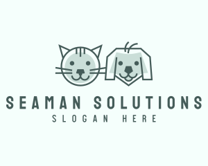 Cat Dog Pet Care logo design