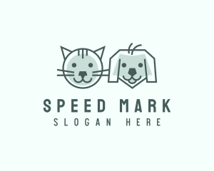 Cat Dog Pet Care logo design