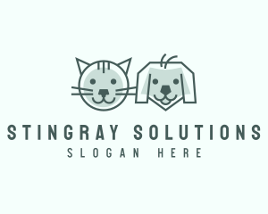 Cat Dog Pet Care logo design