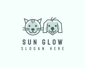 Cat Dog Pet Care logo design