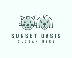 Cat Dog Pet Care logo design