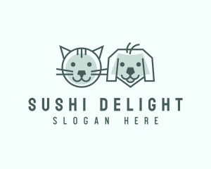 Cat Dog Pet Care logo design