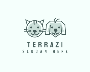 Cat Dog Pet Care logo design