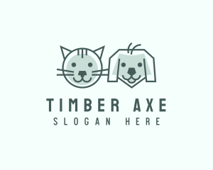 Cat Dog Pet Care logo design