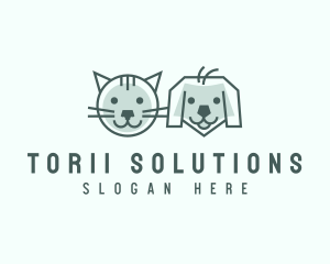 Cat Dog Pet Care logo design