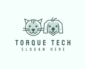 Cat Dog Pet Care logo design