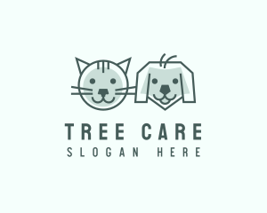 Cat Dog Pet Care logo design