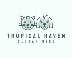 Cat Dog Pet Care logo design