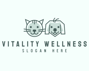 Cat Dog Pet Care logo design