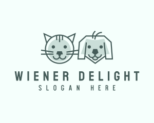 Cat Dog Pet Care logo design