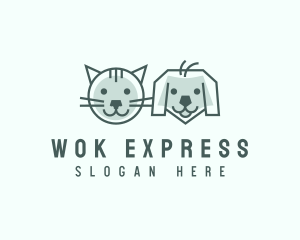 Cat Dog Pet Care logo design