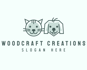 Cat Dog Pet Care logo design