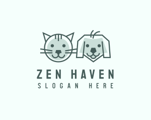 Cat Dog Pet Care logo design