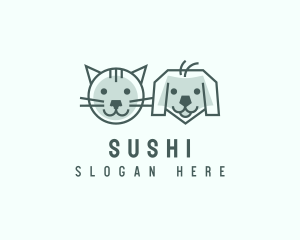 Cat Dog Pet Care logo design