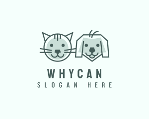 Pet - Cat Dog Pet Care logo design