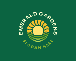 Grass Field Landscaping logo design