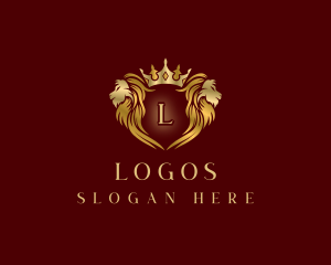 Wild - Luxury Lion Crown logo design