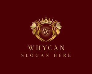 High End - Luxury Lion Crown logo design
