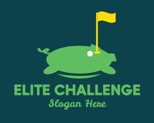 Golf Tournament Pig logo design