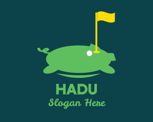 Ball - Golf Tournament Pig logo design