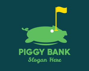 Golf Tournament Pig logo design