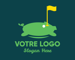 Pig - Golf Tournament Pig logo design