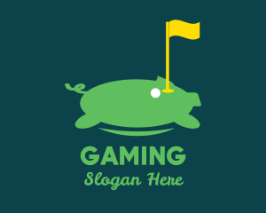 Ball - Golf Tournament Pig logo design