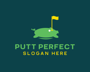 Golf Tournament Pig logo design