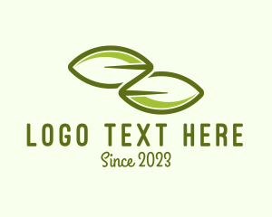 Vegan - Green Plant Leaves logo design