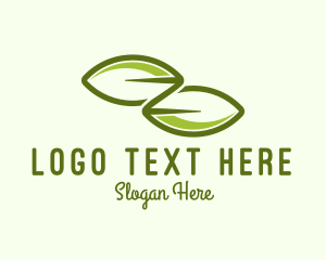 Green Plant Leaves Logo