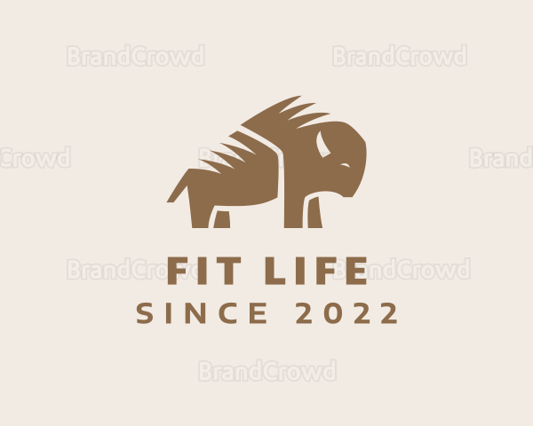 Bison Cattle Livestock Logo