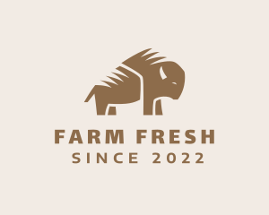 Bison Cattle Livestock logo design
