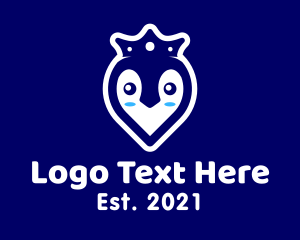 King - Penguin King Mascot logo design