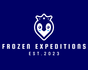Antarctic - Royal Penguin Heart logo design