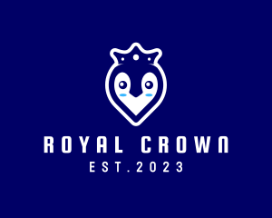 Prince - Royal Penguin Heart logo design