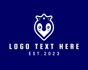 Royalty - Royal Penguin Heart logo design