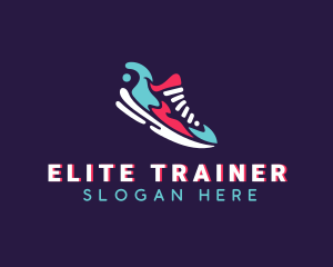 Sneakers Shoe Footwear logo design