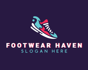 Sneakers Shoe Footwear logo design