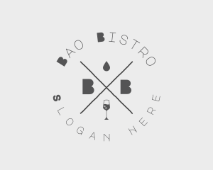 Wine Bistro Bar Restaurant logo design